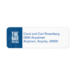 Rock Band Bar Mitzvah Rücksendeadresse in Blue