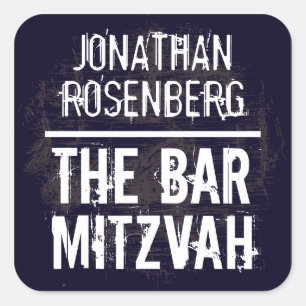 Rock Band Bar Mitzvah Sticker in Schwarz