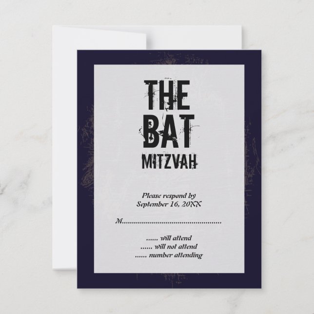 Rock Band Bat Mitzvah UAWG Replik Karte Schwarz (Vorderseite)