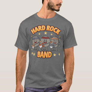Rock Band Funny Rocker Stones Geology Music Puff T-Shirt
