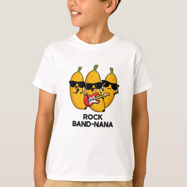 Rock Band nana Funny Banana Pun T-Shirt (Vorderseite)