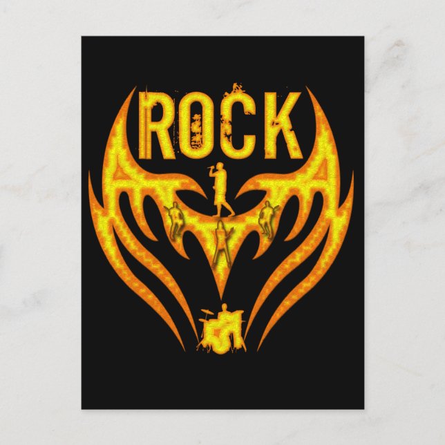 ROCK BAND POSTKARTE (Vorderseite)