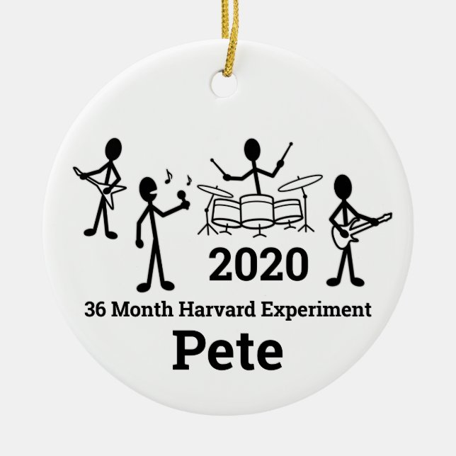 Rock Band Strichmännchen, personalisieren Keramik Ornament (Vorne)