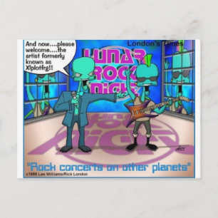 Rock Bands auf anderen Planeten Funny Gifts & T-Sh Postkarte