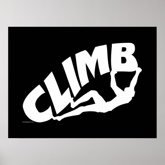 Rock Bouldering Climbing Poster (Vorne)
