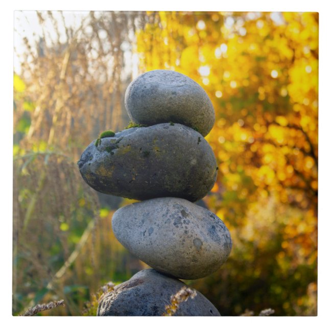 Rock Cairn Zen Garden Dekorative Tile Fliese (Vorderseite)