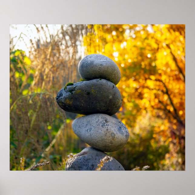 Rock Cairn Zen Wall Poster (Vorne)