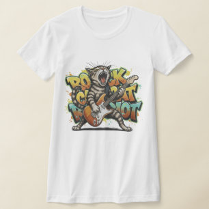 Rock Cat Riot: Vintage-Graffiti-T-Shirt für den Ed T-Shirt