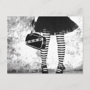 Rock Chic Stripey Postkarte