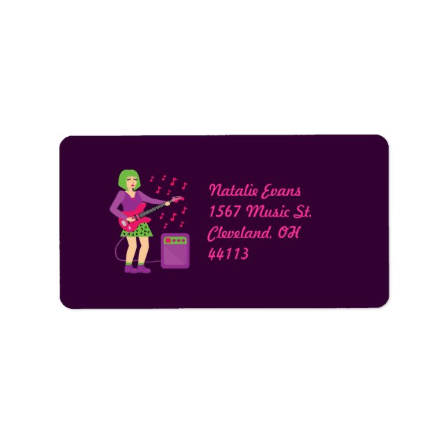 Rock Chick Adressaufkleber (Vorne)