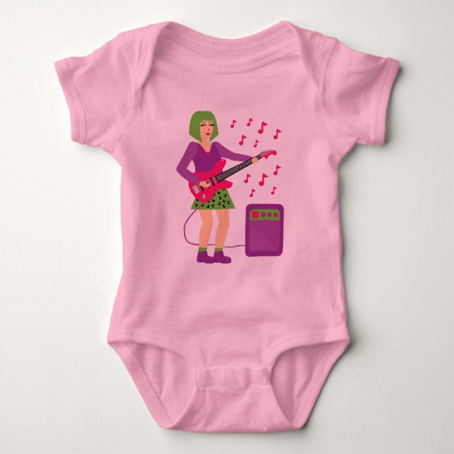 Rock Chick Baby Strampler (Vorderseite)