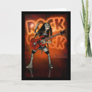 Rock Chick Birthday Card Moonies Tupfen Rocker Karte