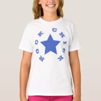 ROCK CHICK | Blue Star Girls T - Shirt