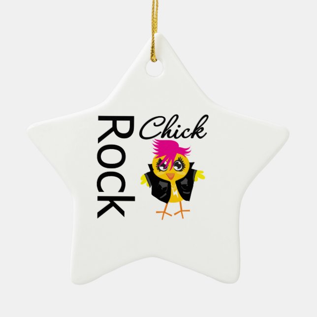 Rock Chick Keramik Ornament (Vorne)