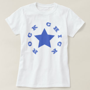 ROCK CHICK   Navy Blue Star Women's Basic T - Shir T-Shirt