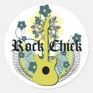 Rock Chick Runder Aufkleber