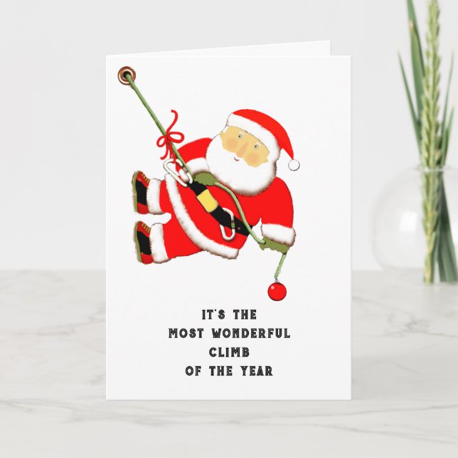 Rock Cimbing Feiertagskarte (Vorderseite)