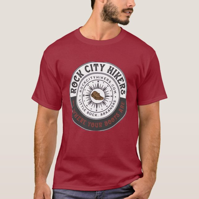 Rock City Wanderer Rot T-Shirt (Vorderseite)