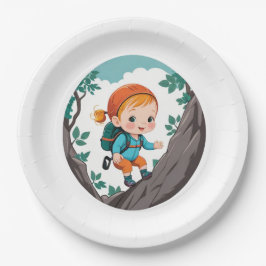 Rock Climber Adventure Theme Girl Baby Pappteller