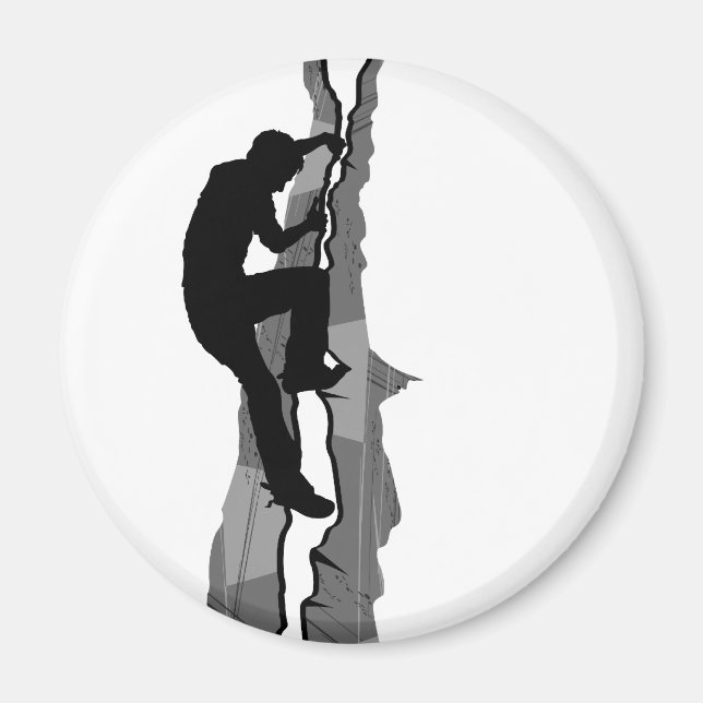 Rock Climber Bouldering Magnet (Vorne)
