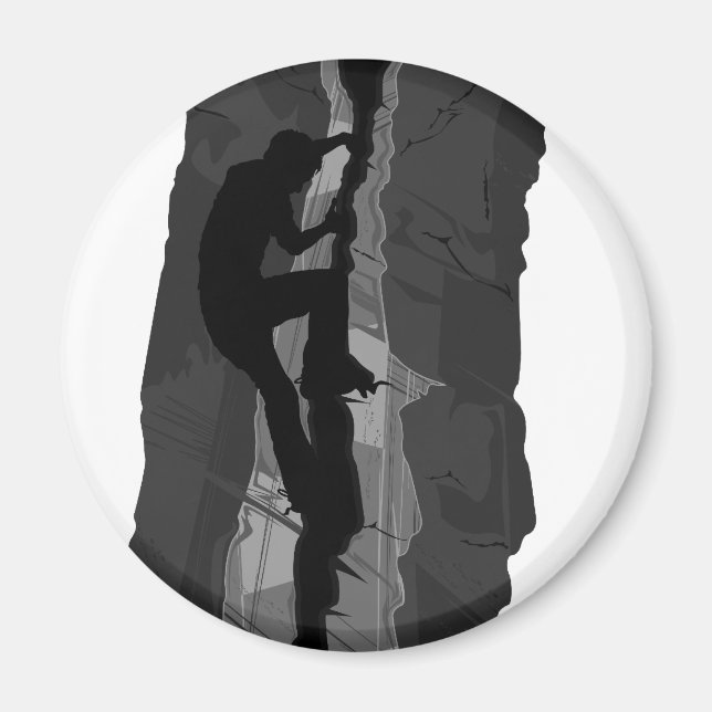 Rock Climber Bouldering Magnet (Vorne)