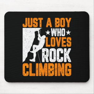 Rock Climber Boys - Lustig, nur ein Junge, der Roc Mousepad