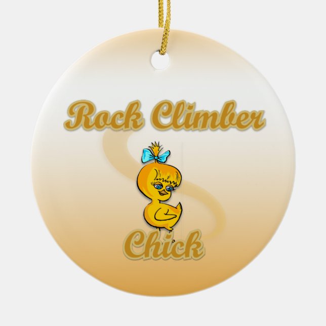 Rock Climber Chick Keramik Ornament (Vorne)