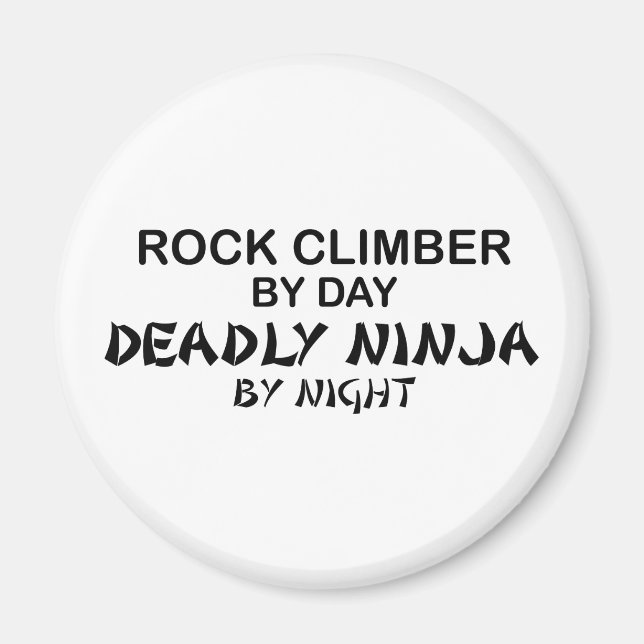 Rock Climber Deadly Ninja by Night Magnet (Vorne)