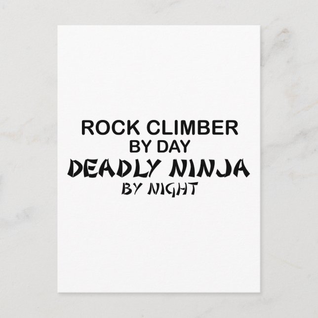 Rock Climber Deadly Ninja by Night Postkarte (Vorderseite)