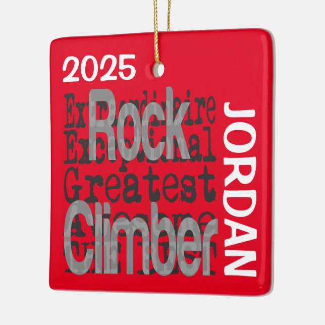 Rock Climber Extraordinaire CUSTOM Keramikornament (Links)