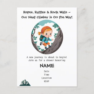 Rock Climber Girl Baby Shower Einladung