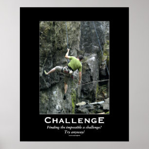 Rock Climber Outdoor Motivierend Poster