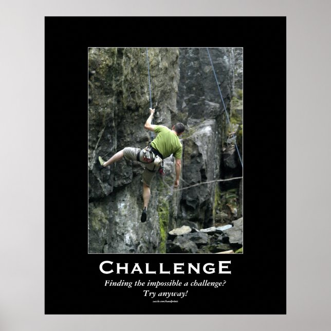Rock Climber Outdoor Motivierend Poster (Vorne)