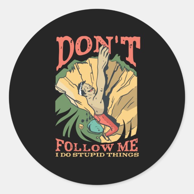 Rock Climber Runder Aufkleber (Vorderseite)