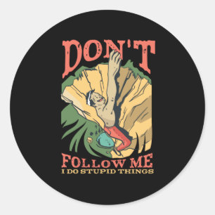 Rock Climber Runder Aufkleber