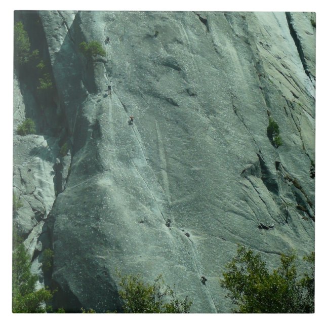 Rock Climbers auf El Capitan Fliese (Vorderseite)