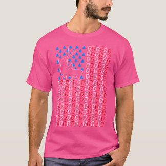 Rock Climbing American Flag Mountain Climber T-Shirt