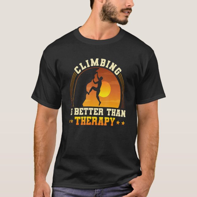 Rock Climbing Bergsteigen im Rett T-Shirt (Vorderseite)