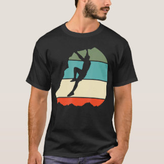 Rock Climbing Bouldering Retro Geschenk T-Shirt