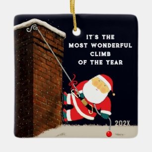 Rock Climbing Christmas Collectible 2023 Keramikornament