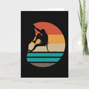 Rock Climbing Climber Retro Karte