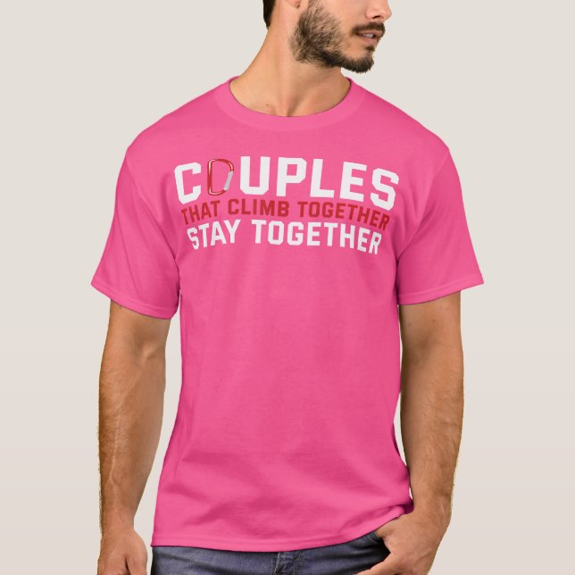 Rock Climbing Couple T-Shirt (Vorderseite)