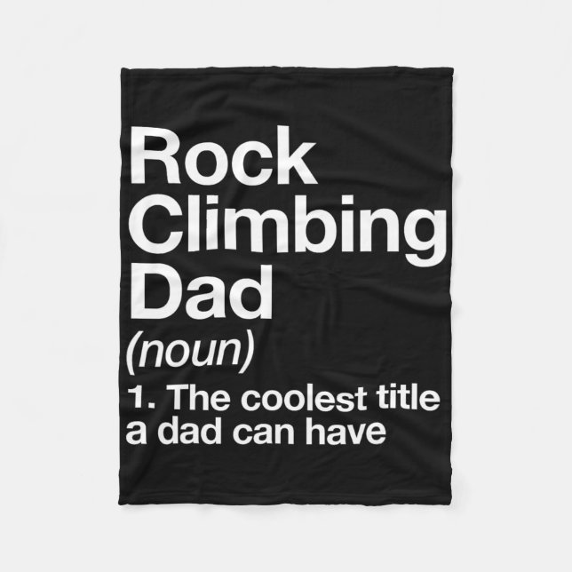 Rock Climbing Dad Definition Funny Sports  Fleecedecke (Vorderseite)