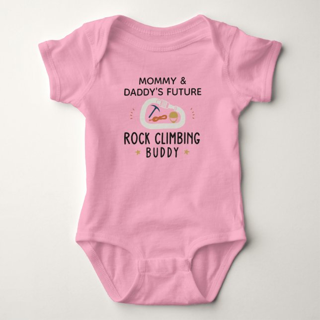 Rock Climbing - Daddy's Future Rock Climbing Buddy Baby Strampler (Vorderseite)