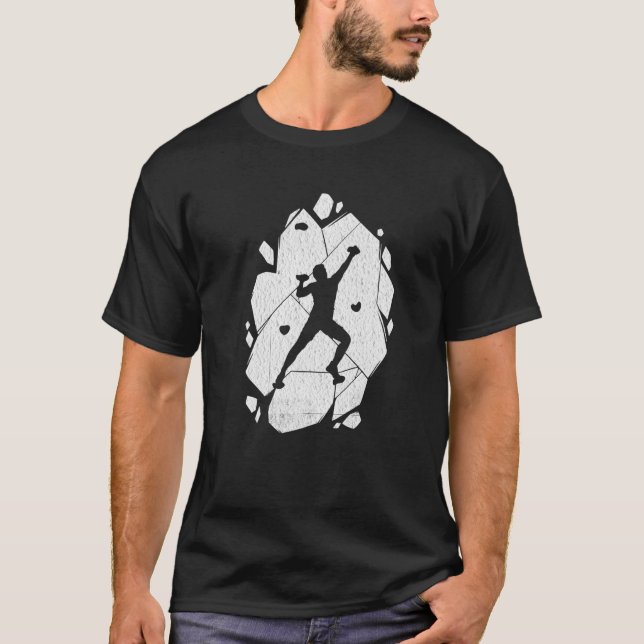 Rock Climbing Design Climber Boulding Premium T-Shirt (Vorderseite)