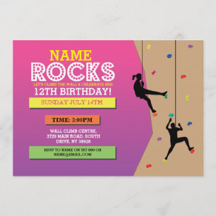 Rock Climbing Einladung
