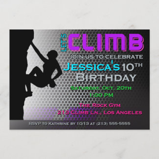 Rock Climbing - Einladung zum Geburtstag