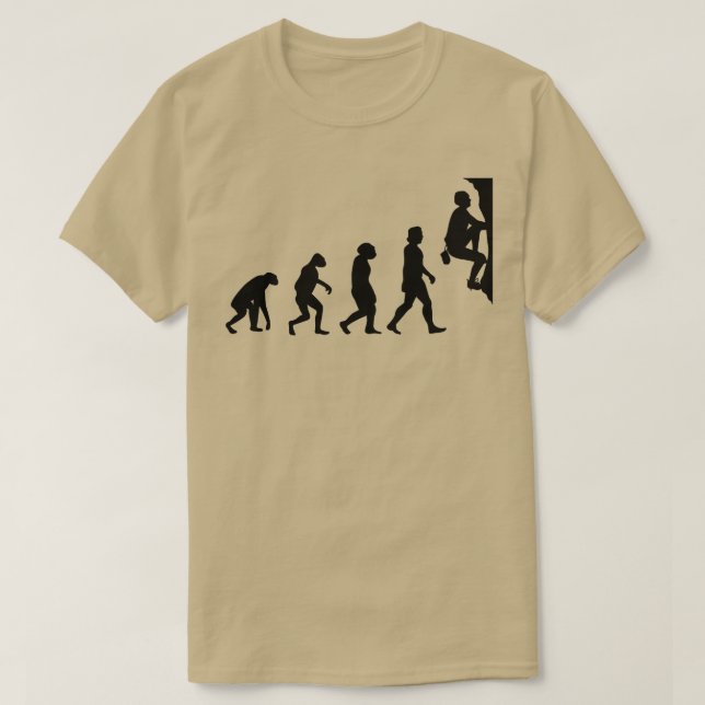 Rock Climbing Evolution Funny Design T-Shirt (Design vorne)