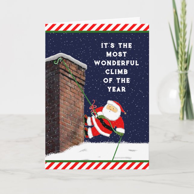 Rock Climbing Feiertagskarte (Vorderseite)