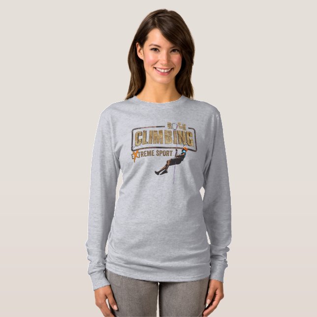Rock Climbing | Frauen Langschläfchen T-Shirt (Vorne ganz)